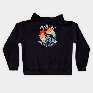 I'm just in it for the parking vintage Kids Hoodie